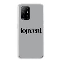 CaseCompany Topvent Grijs Zwart: Oppo A95 5G Transparant Hoesje