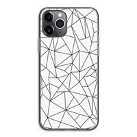 CaseCompany Geometrische lijnen zwart: iPhone 11 Pro Transparant Hoesje