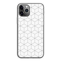 CaseCompany Zwart-witte kubussen: iPhone 11 Pro Transparant Hoesje