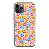 CaseCompany Pink donuts: iPhone 11 Pro Transparant Hoesje