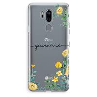 CaseCompany Gele bloemen: LG G7 Thinq Transparant Hoesje