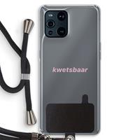 CaseCompany kwetsbaar: Oppo Find X3 Pro Transparant Hoesje met koord