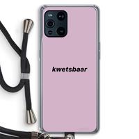 CaseCompany kwetsbaar: Oppo Find X3 Pro Transparant Hoesje met koord