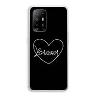 CaseCompany Forever heart black: Oppo A94 5G Transparant Hoesje