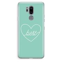 CaseCompany Best heart pastel: LG G7 Thinq Transparant Hoesje