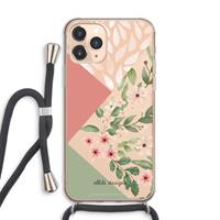 CaseCompany Sweet heaven geometrics: iPhone 11 Pro Max Transparant Hoesje met koord