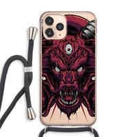 CaseCompany Hell Hound and Serpents: iPhone 11 Pro Max Transparant Hoesje met koord