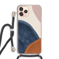 CaseCompany Geo #1: iPhone 11 Pro Max Transparant Hoesje met koord