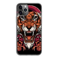 CaseCompany Tiger and Rattlesnakes: iPhone 11 Pro Transparant Hoesje