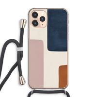 CaseCompany Geo #5: iPhone 11 Pro Max Transparant Hoesje met koord