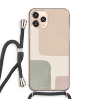 CaseCompany Geo #7: iPhone 11 Pro Max Transparant Hoesje met koord