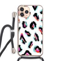 CaseCompany Cheetah color: iPhone 11 Pro Max Transparant Hoesje met koord