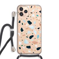 CaseCompany Terrazzo N°13: iPhone 11 Pro Max Transparant Hoesje met koord