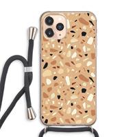 CaseCompany Terrazzo N°17: iPhone 11 Pro Max Transparant Hoesje met koord