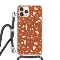 CaseCompany Terrazzo N°22: iPhone 11 Pro Max Transparant Hoesje met koord