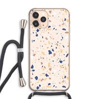 CaseCompany Terrazzo N°23: iPhone 11 Pro Max Transparant Hoesje met koord