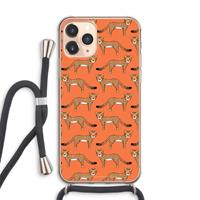 CaseCompany Cheetah: iPhone 11 Pro Max Transparant Hoesje met koord