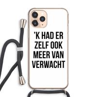 CaseCompany Meer verwacht: iPhone 11 Pro Max Transparant Hoesje met koord