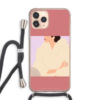 CaseCompany Cosy: iPhone 11 Pro Max Transparant Hoesje met koord