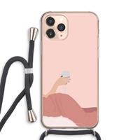 CaseCompany Wine: iPhone 11 Pro Max Transparant Hoesje met koord