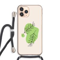 CaseCompany Beleaf in you: iPhone 11 Pro Max Transparant Hoesje met koord