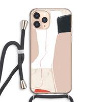 CaseCompany Lava: iPhone 11 Pro Max Transparant Hoesje met koord