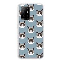 CaseCompany It's a Purrr Case: Oppo A94 5G Transparant Hoesje