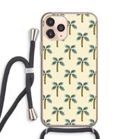 CaseCompany Paradise: iPhone 11 Pro Transparant Hoesje met koord