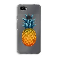 CaseCompany Grote ananas: Google Pixel 3a Transparant Hoesje