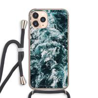 CaseCompany Zee golf: iPhone 11 Pro Transparant Hoesje met koord