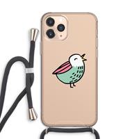 CaseCompany Birdy: iPhone 11 Pro Transparant Hoesje met koord