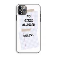 CaseCompany No Girls Allowed Unless: iPhone 11 Pro Max Tough Case