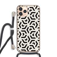 CaseCompany Crazy pattern: iPhone 11 Pro Transparant Hoesje met koord