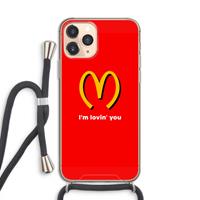 CaseCompany I'm lovin' you: iPhone 11 Pro Transparant Hoesje met koord