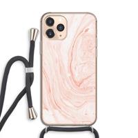 CaseCompany Peach bath: iPhone 11 Pro Transparant Hoesje met koord