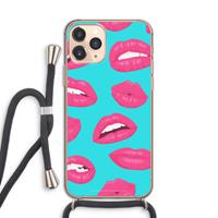 CaseCompany Bite my lip: iPhone 11 Pro Transparant Hoesje met koord