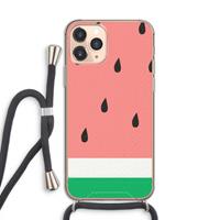 CaseCompany Watermeloen: iPhone 11 Pro Transparant Hoesje met koord