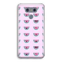 CaseCompany Smiley watermeloenprint: LG G6 Transparant Hoesje