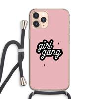 CaseCompany Girl Gang: iPhone 11 Pro Transparant Hoesje met koord