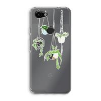 CaseCompany Hang In There: Google Pixel 3a Transparant Hoesje