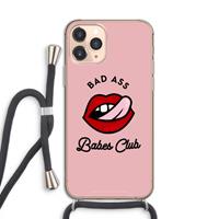 CaseCompany Badass Babes Club: iPhone 11 Pro Transparant Hoesje met koord