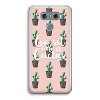 CaseCompany Cactus quote: LG G6 Transparant Hoesje