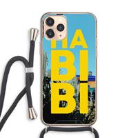 CaseCompany Habibi Majorelle : iPhone 11 Pro Transparant Hoesje met koord