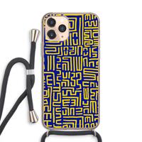 CaseCompany Majorelle Blue Print: iPhone 11 Pro Transparant Hoesje met koord