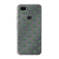 CaseCompany Weed: Google Pixel 3a Transparant Hoesje