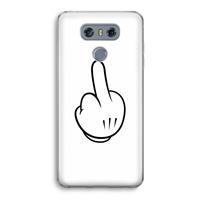 CaseCompany Middle finger white: LG G6 Transparant Hoesje