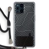 CaseCompany Magic pattern: Oppo Find X3 Pro Transparant Hoesje met koord