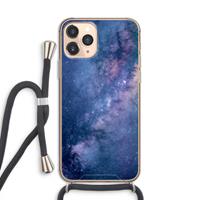 CaseCompany Nebula: iPhone 11 Pro Transparant Hoesje met koord