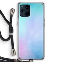 CaseCompany mist pastel: Oppo Find X3 Pro Transparant Hoesje met koord