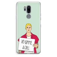 CaseCompany Gimme a call: LG G7 Thinq Transparant Hoesje